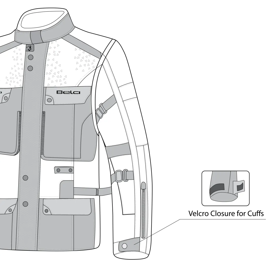 Bela Cross Road Extreme WP Men's Three-Layer Motorcycle Jacket (Removable Sleeves)