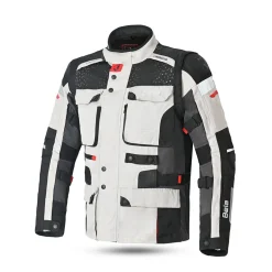 Bela Cross Road Extreme WP Three-Layer Motorcycle Jacket for Men Ice / Black / Grey (Removable Sleeves)