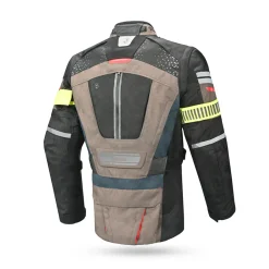 Bela Cross Road Extreme WP Three-Layer Motorcycle Jacket for Men Navy Blue / Brown (Removable Sleeves)