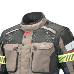 Bela Cross Road Extreme WP Three-Layer Motorcycle Jacket for Men Navy Blue / Brown (Removable Sleeves)