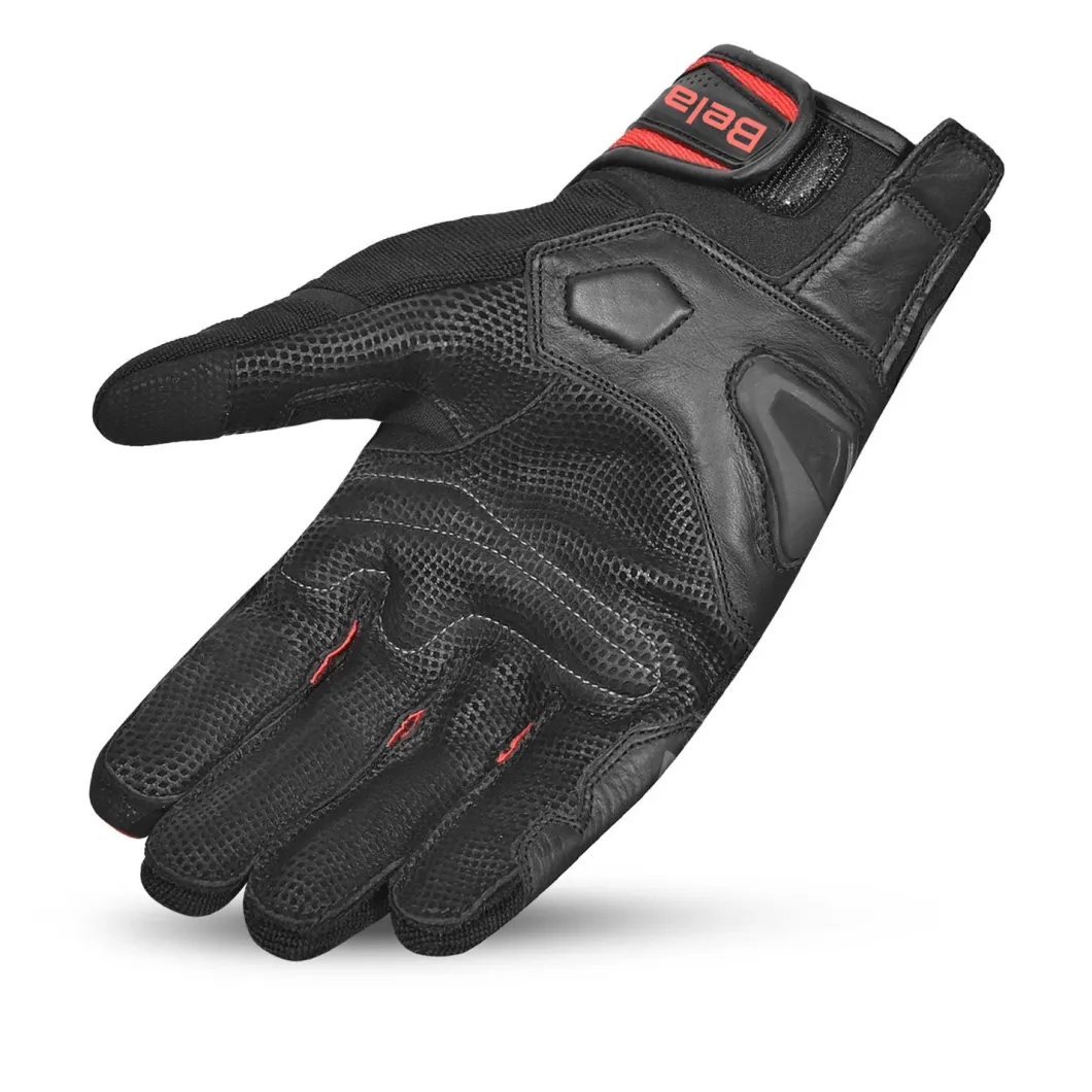 Bela Daring Men's Motorcycle Gloves Black/Red