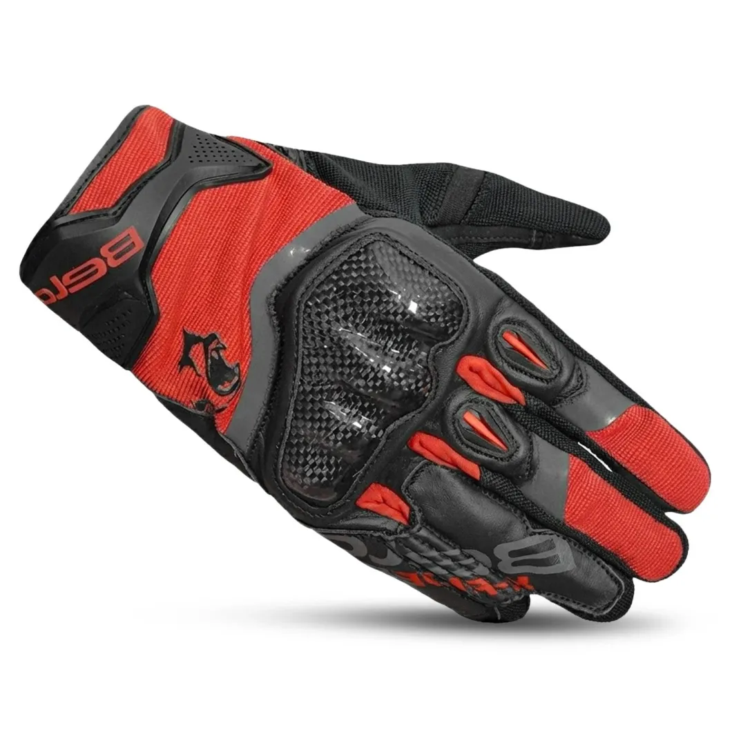 Bela Daring Men's Motorcycle Gloves Black/Red