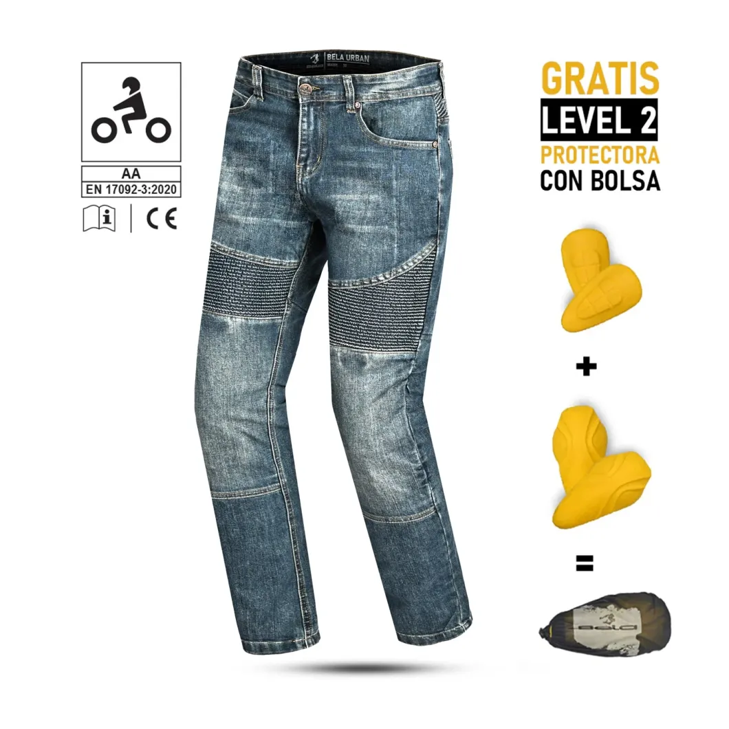 BELA - Denim Jeans Pants Urban Lady 32L Azul Khaki Tint
