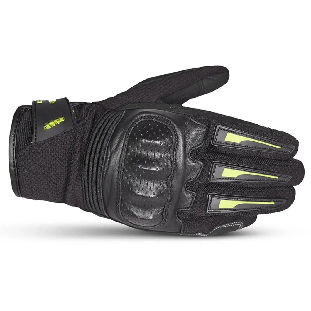 Bela Drift Man Fabric Motorcycle Gloves Black Yellow