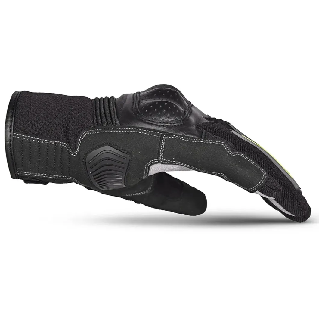 Bela Drift Man Fabric Motorcycle Gloves Black Yellow