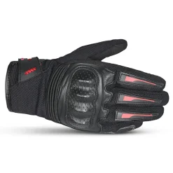 Bela Drift Women's Fabric Motorcycle Gloves Black Red