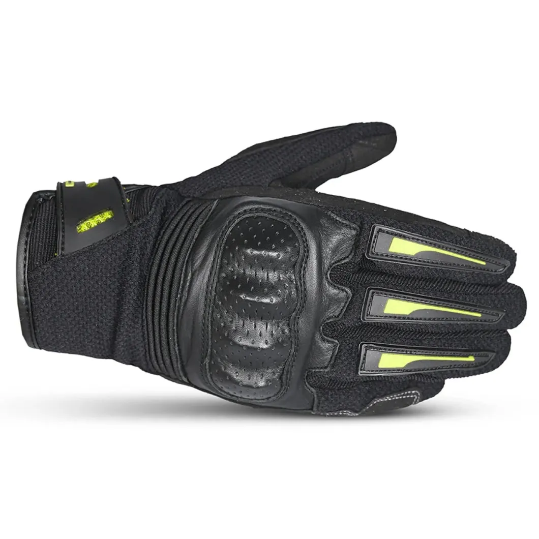 Bela Drift Women's Motorcycle Gloves Fabric Black Yellow