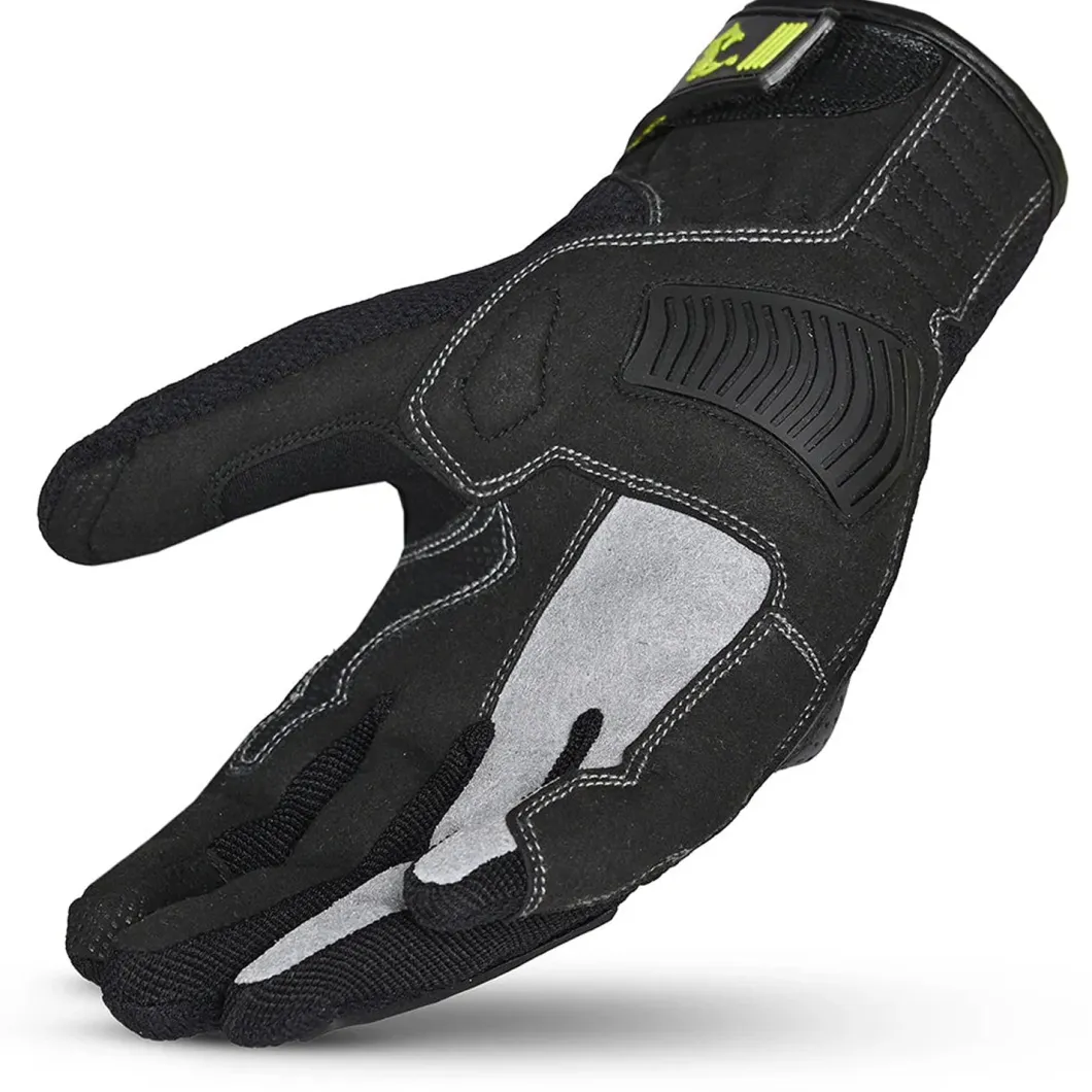 Bela Drift Women's Motorcycle Gloves Fabric Black Yellow
