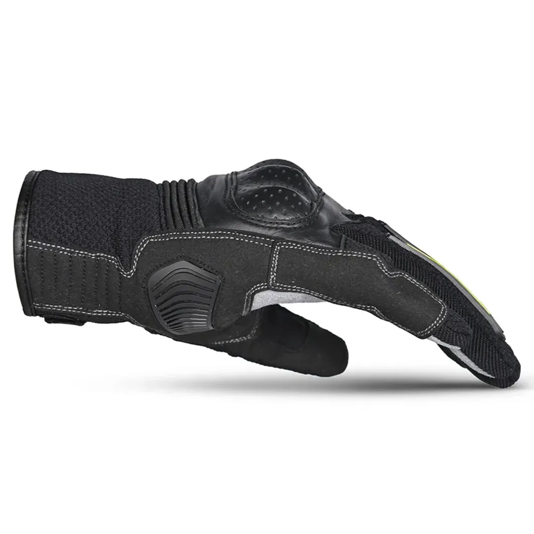 Bela Drift Women's Motorcycle Gloves Fabric Black Yellow