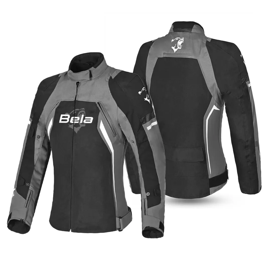BELA ELANUR WOMEN'S MOTORCYCLE JACKET BLACK GREY