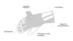 Bela Explorer WP Waterproof Gloves Black/Yellow Fluor