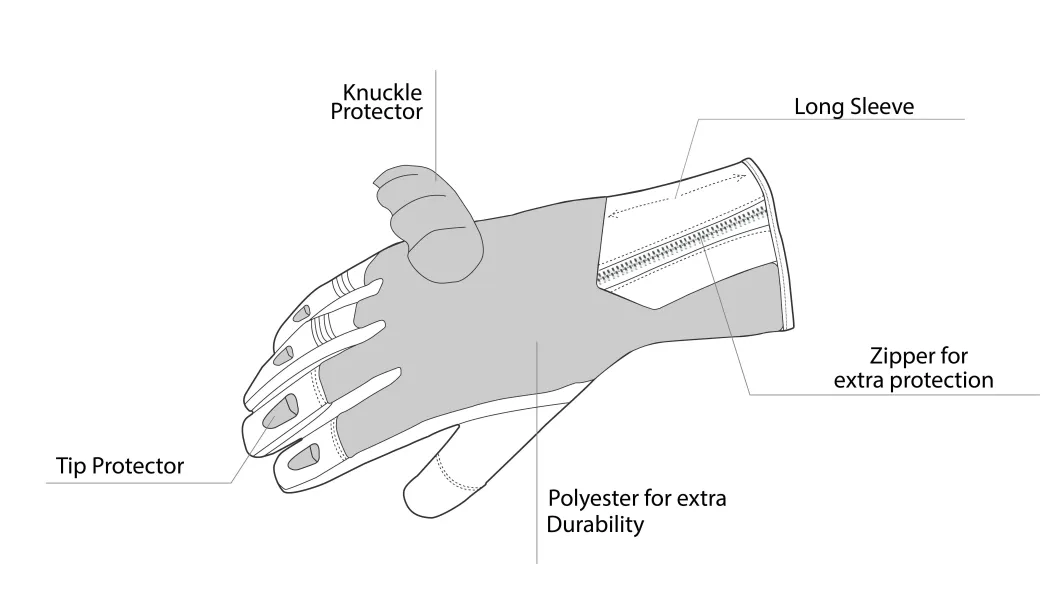 Bela Explorer WP Waterproof Gloves Black/Yellow Fluor