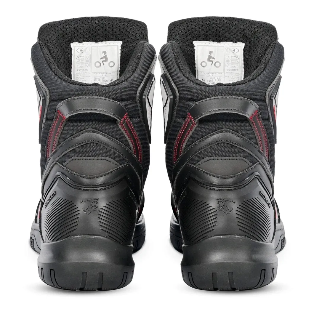 BELA EXTREME FORCE WOMEN'S MOTORCYCLE BOOTS BLACK GREY RED