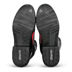BELA EXTREME FORCE WOMEN'S MOTORCYCLE BOOTS BLACK GREY RED