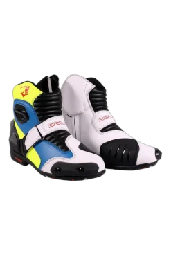 Bela Faster Racing Motorcycle Racing Boots White Blue