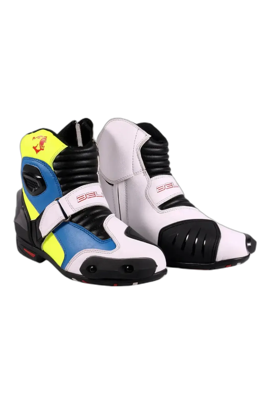 Bela Faster Racing Motorcycle Racing Boots White Blue