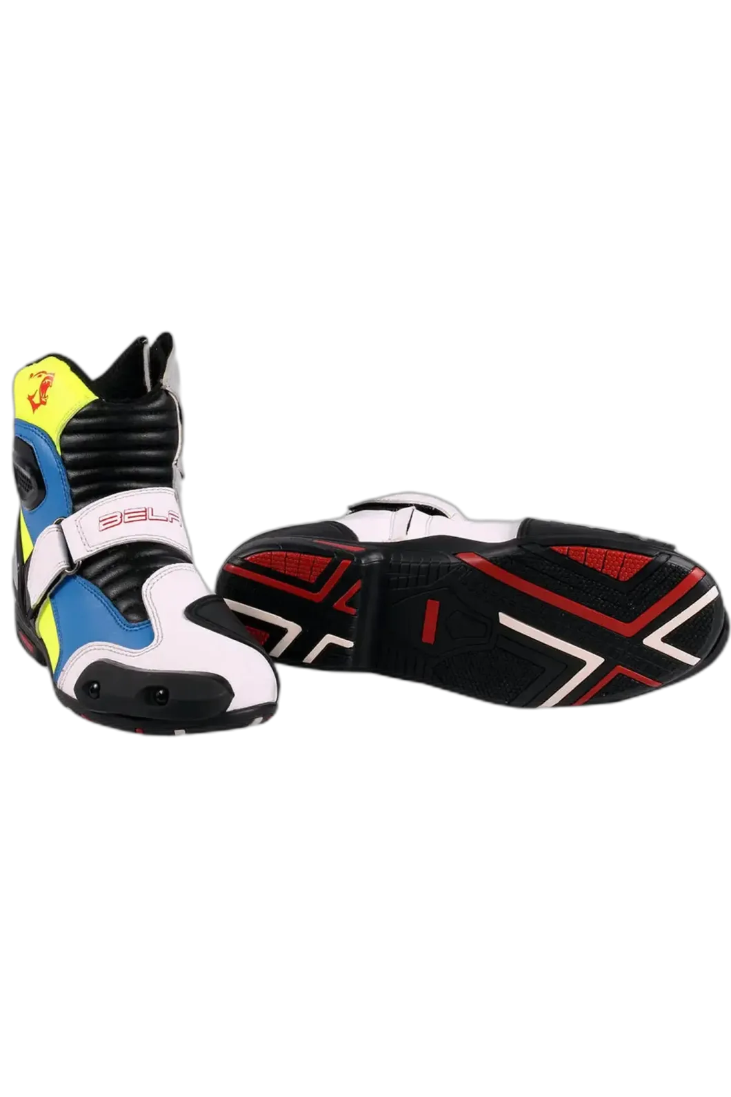 Bela Faster Racing Motorcycle Racing Boots White Blue