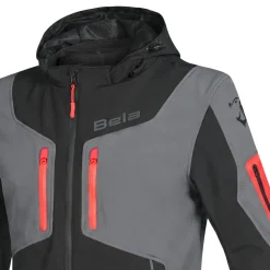 BELA FIRE FLY FELPA UOMO NERO ANTHRACITE ROSSO