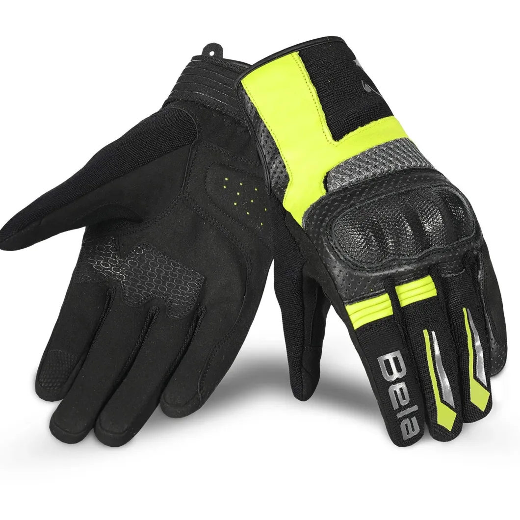 Bela Hero Air Summer Gloves Black Yellow Fluor