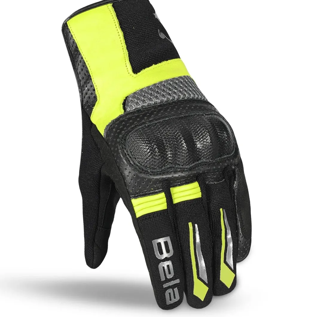 Bela Hero Air Summer Gloves Black Yellow Fluor
