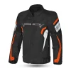 BELA HIGHLAND GIACCA DI MOTO UOMO NERO BIANCO ARANCIONE