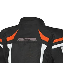 BELA HIGHLAND GIACCA DI MOTO UOMO NERO BIANCO ARANCIONE