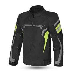 BELA HIGHLAND MEN'S MOTORCYCLE JACKET BLACK GREY AND YELLOW