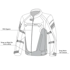 BELA HIGHLAND MEN'S MOTORCYCLE JACKET BLACK GREY