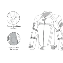 BELA HIGHLAND MEN'S MOTORCYCLE JACKET BLACK GREY