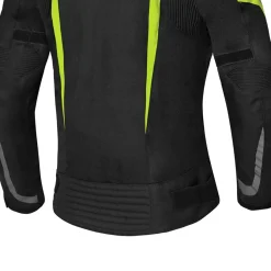 BELA HIGHLAND WOMEN'S MOTORCYCLE JACKET BLACK GREY AND YELLOW FABRIC