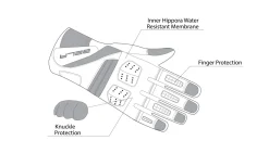 Bela Highway Winter Gloves Black Grey