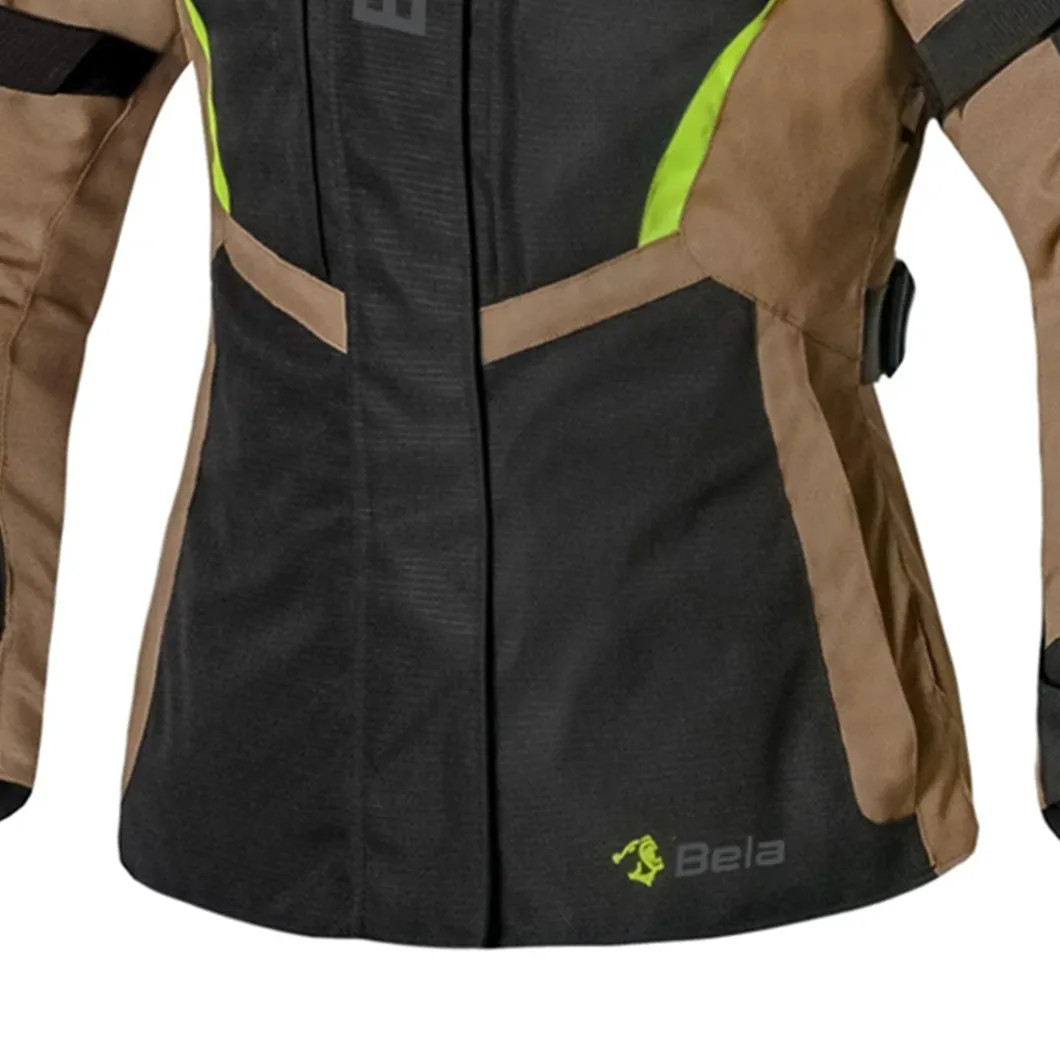 BELA HURRICANE 3 IN 1 GIACCA DI MOTO DONNA NERO SABBIA GIALLO FLUO