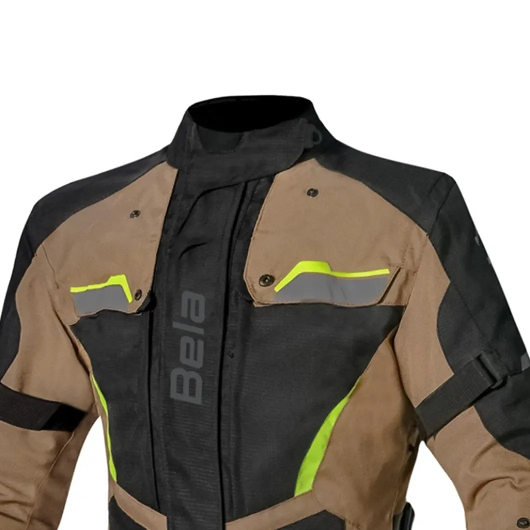 BELA HURRICANE 3 IN 1 GIACCA DI MOTO DONNA NERO SABBIA GIALLO FLUO