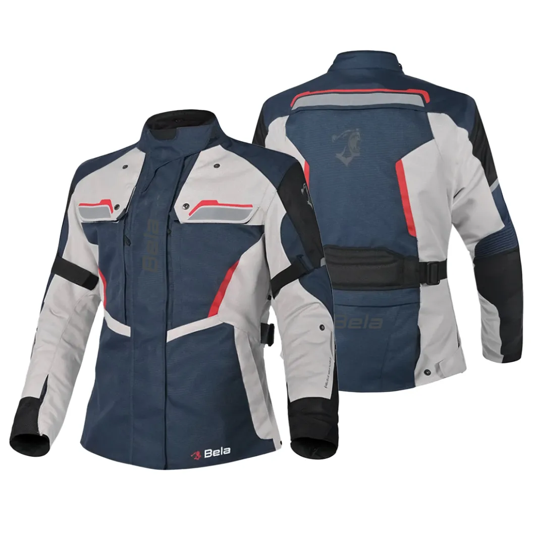 BELA HURRICANE 3 IN 1 GIACCA DI MOTO DONNA BLU GHIACCIO ROSSO