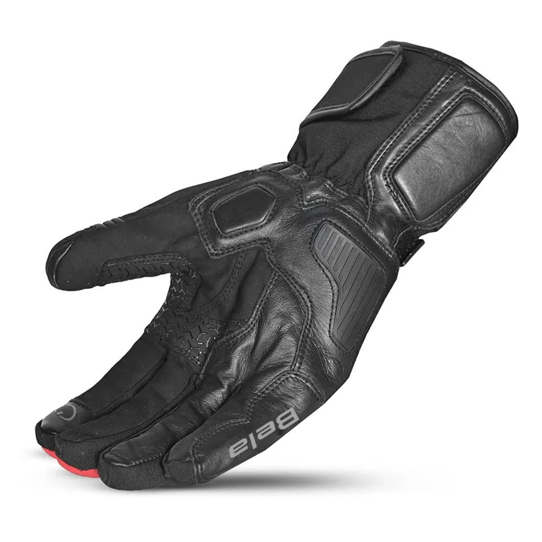 Bela Ice Winter WP Motorcycle Gloves Black/Red