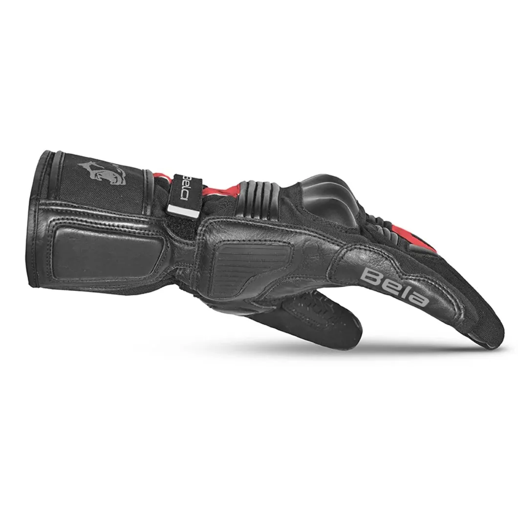 Bela Ice Winter WP Motorcycle Gloves Black/Red