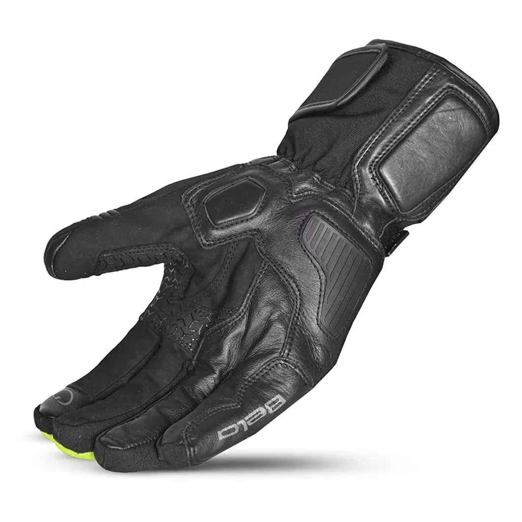 Bela Ice Winter WP Motorcycle Gloves Black/Fluorescent Yellow