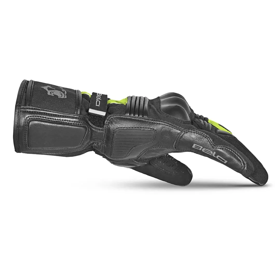 Bela Ice Winter WP Motorcycle Gloves Black/Fluorescent Yellow