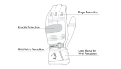 Bela Ice Winter WP Motorcycle Gloves Black/Fluorescent Yellow