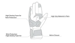 Bela Ice Winter WP Motorcycle Gloves Black/Fluorescent Yellow