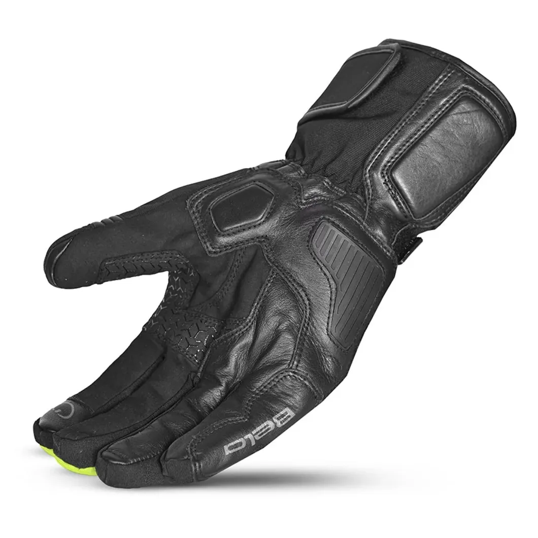 Bela Ice Winter WP Women's Motorcycle Gloves Black Yellow Fluor