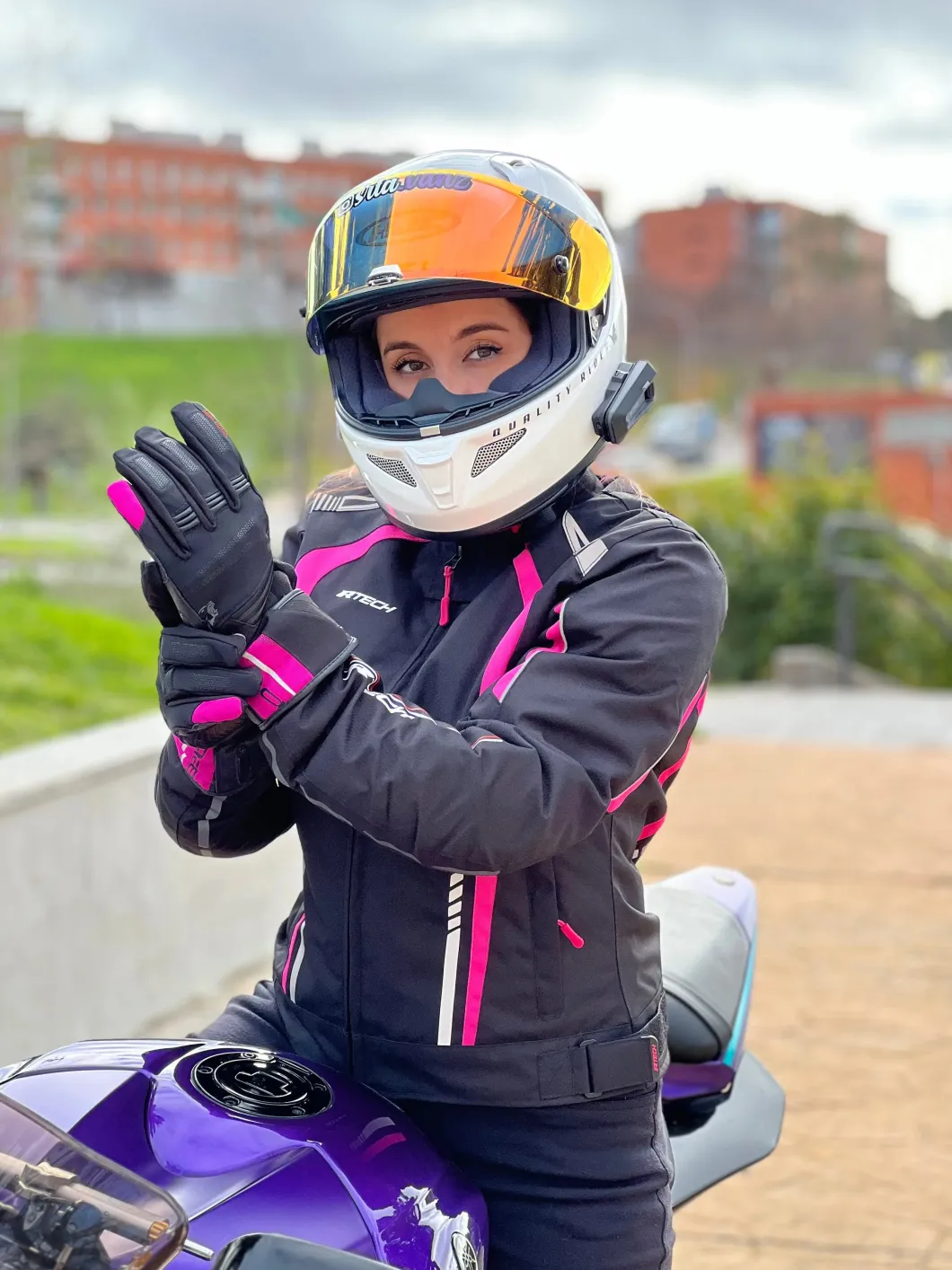 Bela Ice Winter WP Women's Motorcycle Gloves Black/Grey