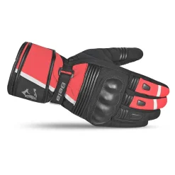 BELA ICE WP GUANTI DI MOTO DONNA PELLE NERO ROSSO