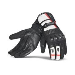 BELA ICE WP GUANTI DI MOTO UOMO PELLE NERO ROSSO