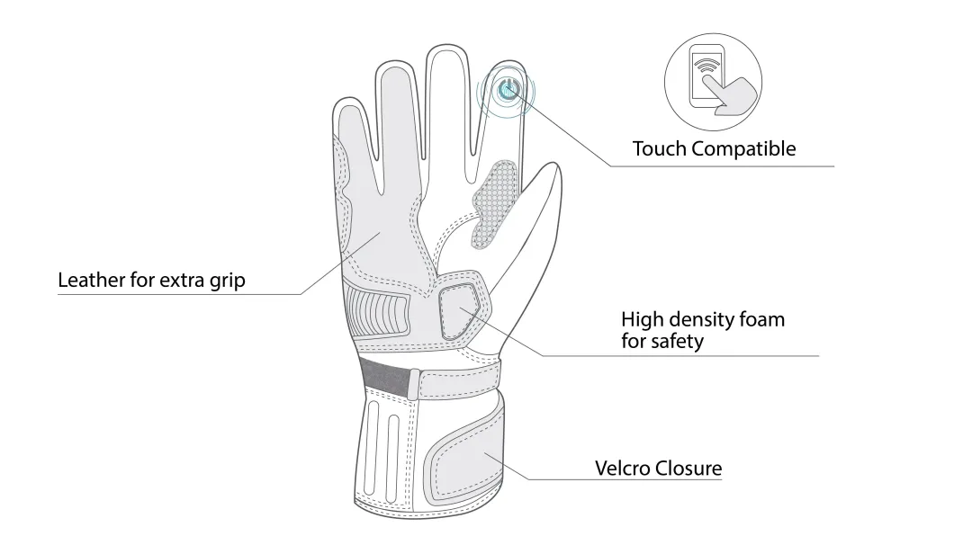 Bela Iglo Winter Gloves Black Grey