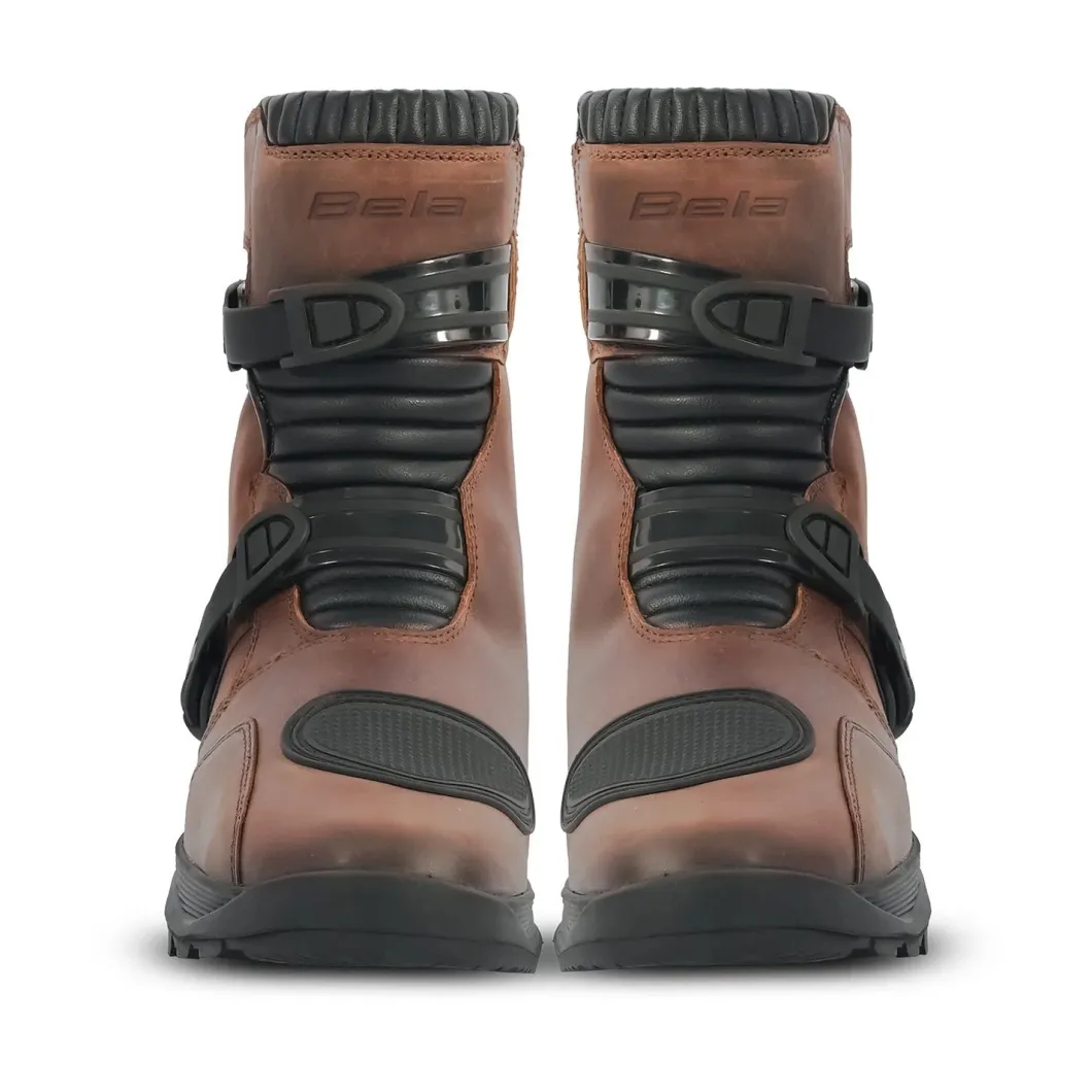 BELA JUNIOR SHORT BROWN LEATHER BOOTS