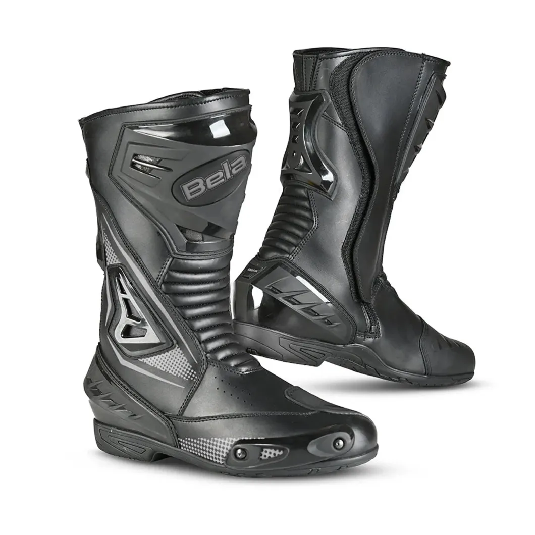 Bela Master Racing Motorcycle Boots Black