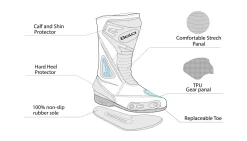 Bela Master Racing Motorcycle Boots Black