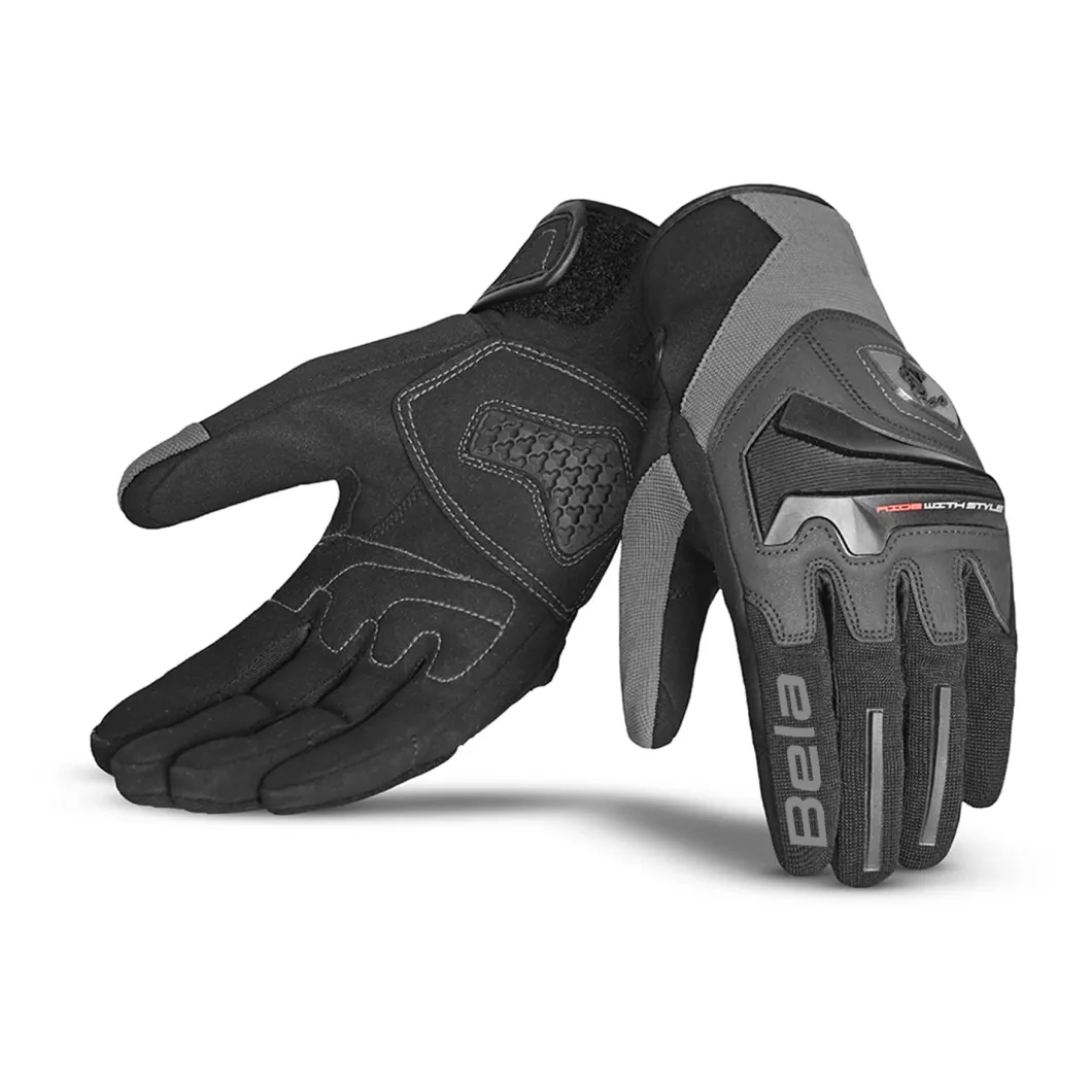 BELA MEN'S FABRIC GLOVES STAR ANTHRACITE/BLACK