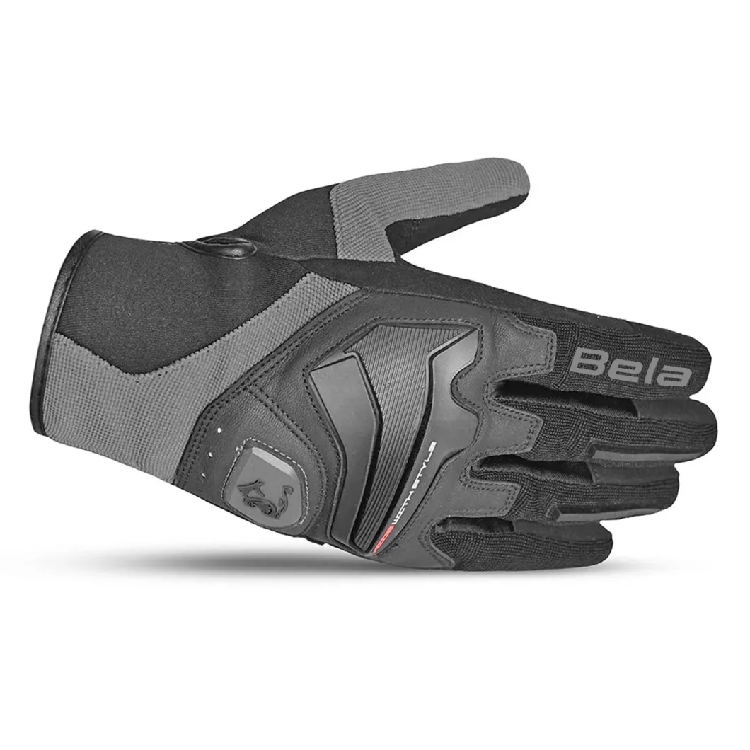 BELA MEN'S FABRIC GLOVES STAR ANTHRACITE/BLACK